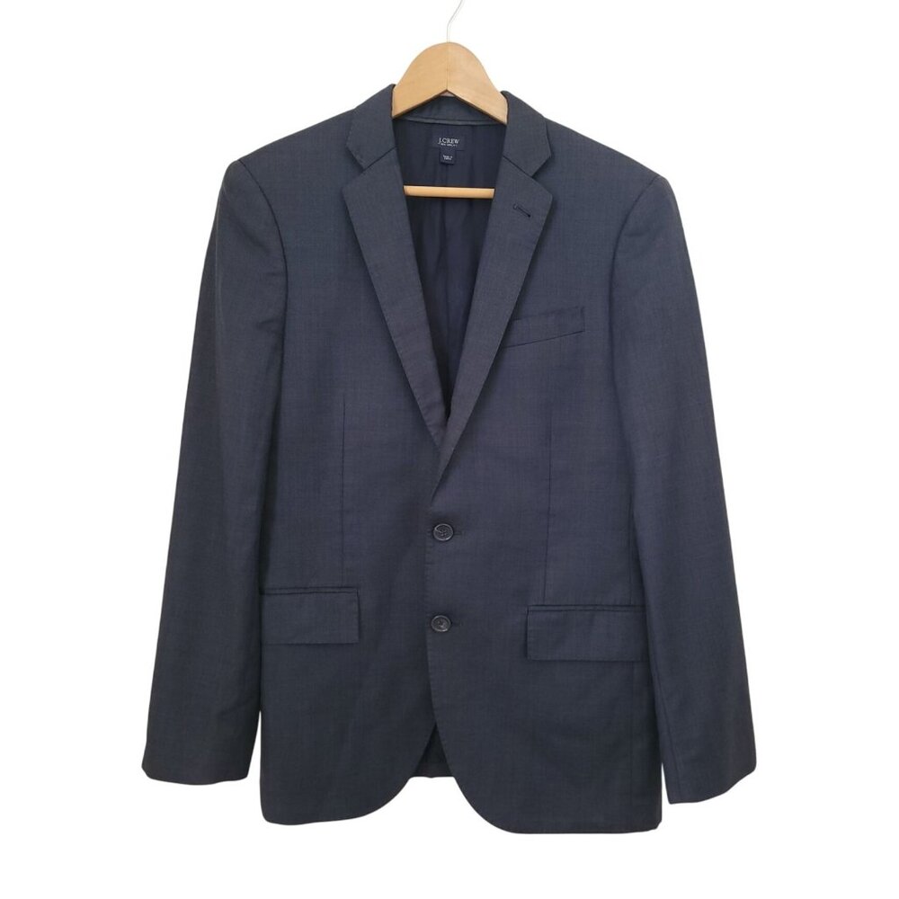 J.Crew Tollegno 1900 Navy Double Vent Ludlow Jacket Blazer Italian Wool Sz 36S